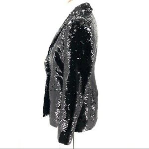 Women's INC Black Sequin Glitterati Blazer
